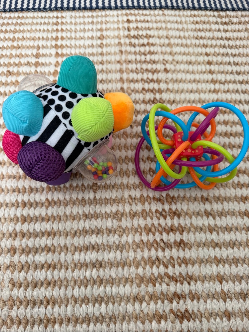 Sassy Bumpy Ball & Sensory Loop Rattle Toy Set Baby